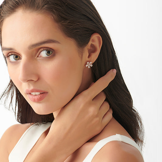 Petal Diamond Stud Earrings Petal Diamond Stud Earrings