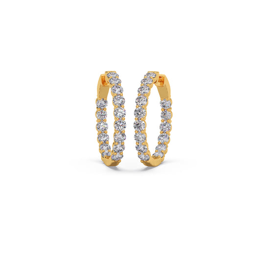 Regal Sparkle Round Diamond Earring Regal Sparkle Round Diamond Earring - Yellow