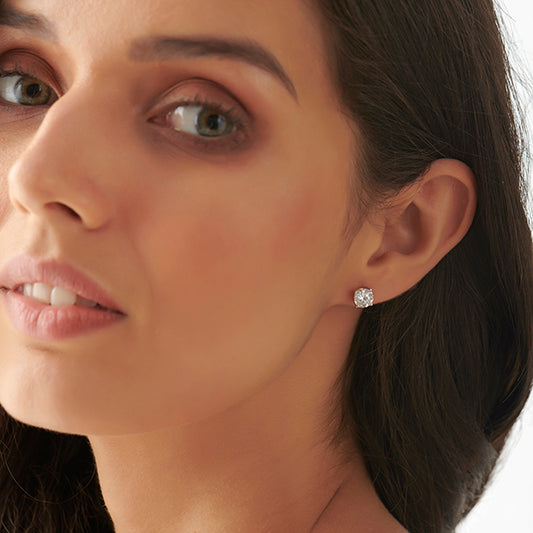 Round Cut Diamond Luna Studs Round Cut Diamond Luna Studs - MQ