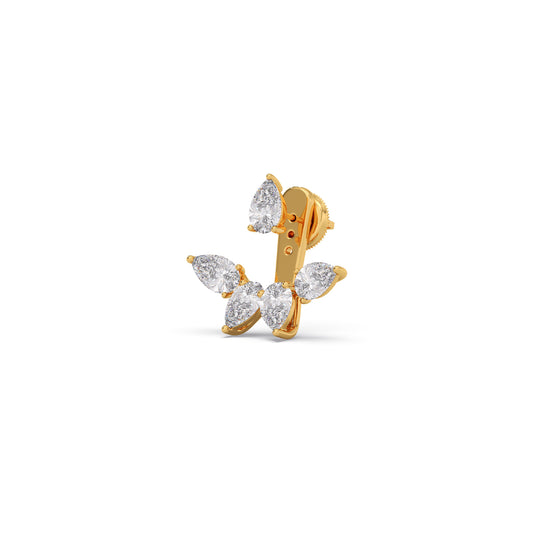 Pear Bloom Diamond Earrings Pear Bloom Diamond Earrings - Yellow