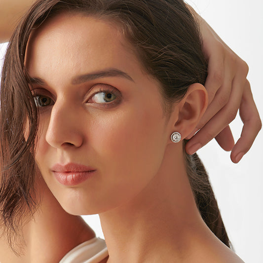 Timeless Halo Round Diamond Earrings Timeless Halo Round Diamond Earrings