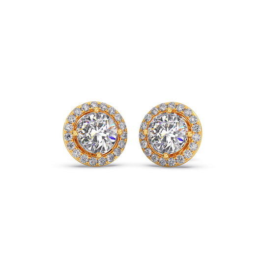 Everlasting Round Diamond Studs Earring Everlasting Round Diamond Studs Earring - Yellow