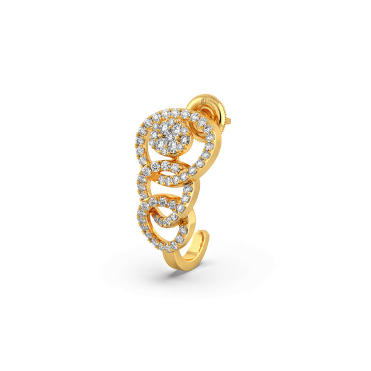 Interlocking Diamond Hoop Earrings Interlocking Diamond Hoop Earrings - Yellow