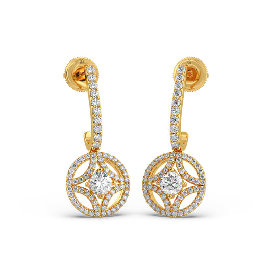 Starburst Diamond Dangle Earrings Starburst Diamond Dangle Earrings - Yellow
