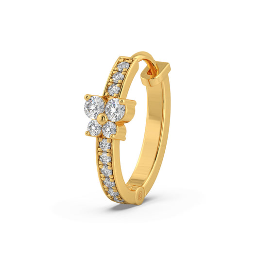 Diamond Cluster Hoop Earrings Diamond Cluster Hoop Earrings