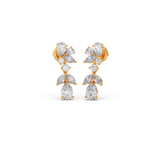 Celestia Pear Diamond Drops Earrings Celestia Pear Diamond Drops Earrings - Yellow