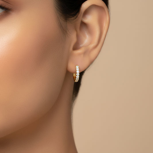 Classic Diamond Huggie Earrings Classic Diamond Huggie Earrings