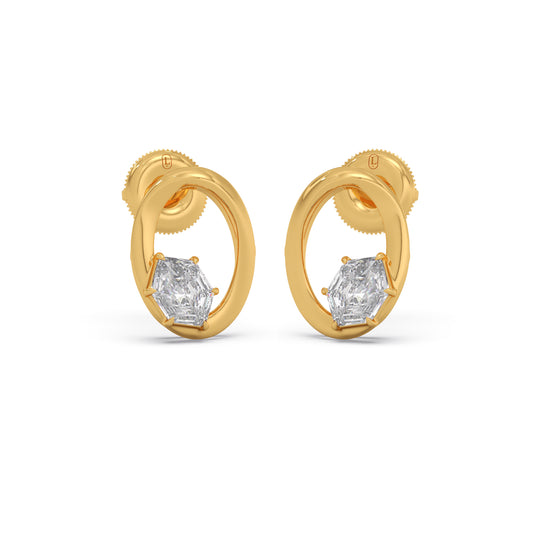 Hexa Loop Diamond Earrings Hexa Loop Diamond Earrings - Yellow
