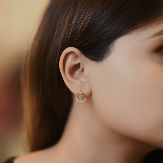 Open Circle Diamond Studs Open Circle Diamond Studs