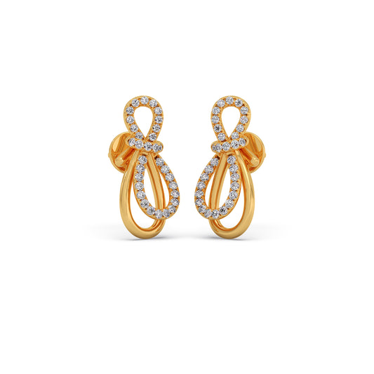 Infinity Loop Stud Earrings Infinity Loop Stud Earrings - Yellow