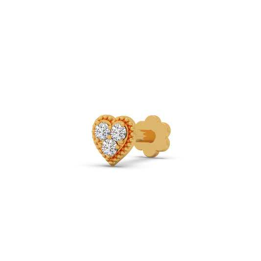 The Loving Heart Diamond Earrings The Loving Heart Diamond Earrings - Yellow
