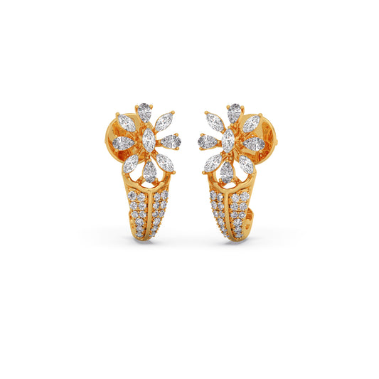Trio Grace Hoop Earrings Trio Grace Hoop Earrings - Yellow