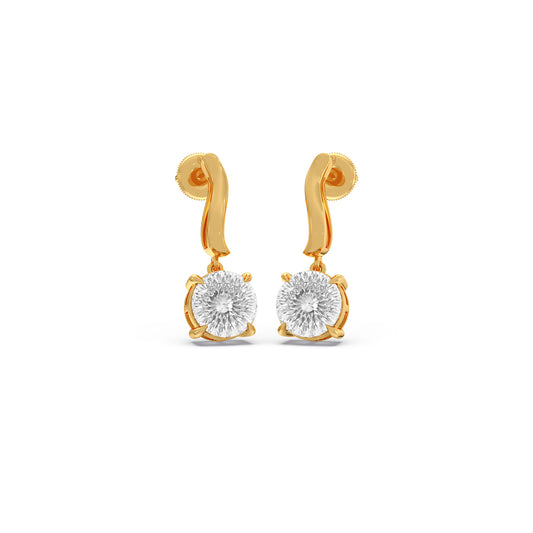Fluid Portuguese Solitaire Drop Earrings Fluid Portuguese Solitaire Drop Earrings - Yellow