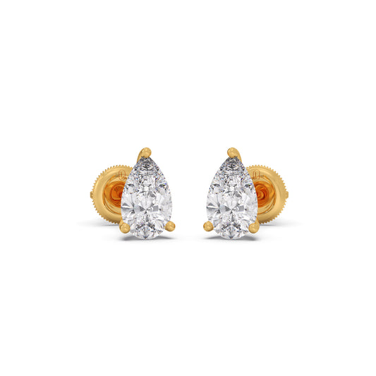 The Classic Pear Drop Solitaire Earrings The Classic Pear Drop Solitaire Earrings - Yellow