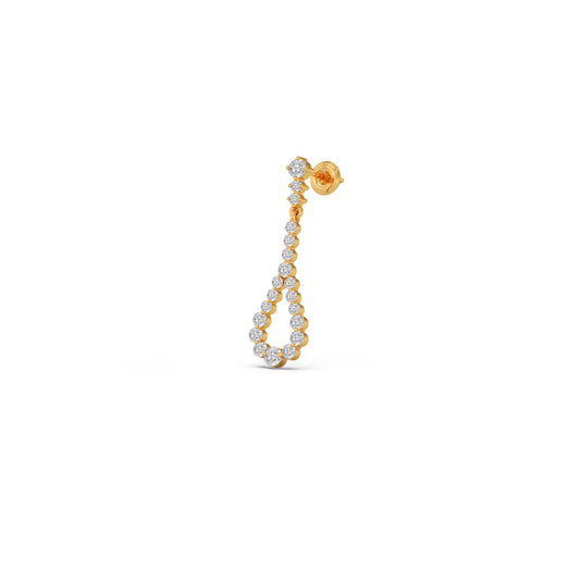Diamond Loop Dangling Earrings Diamond Loop Dangling Earrings