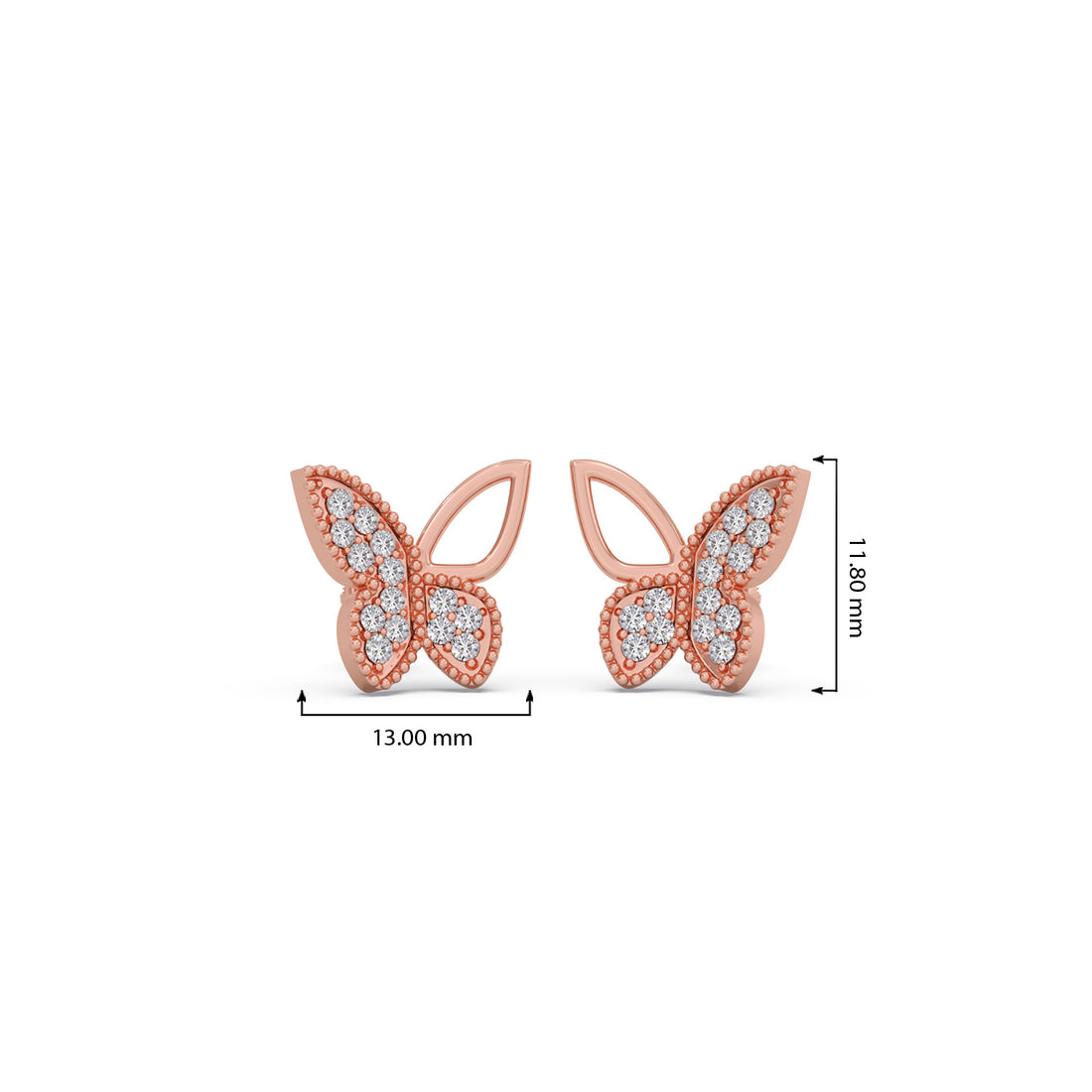 Aurefly Diamond Stud Earrings
