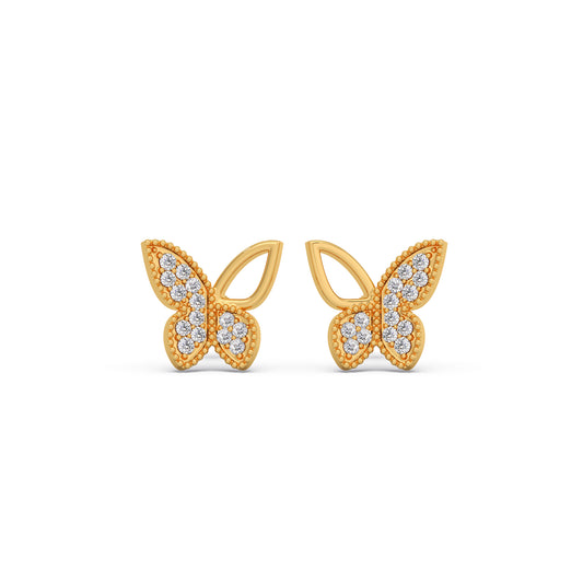Aurefly Diamond Stud Earrings Aurefly Diamond Stud Earrings - Yellow