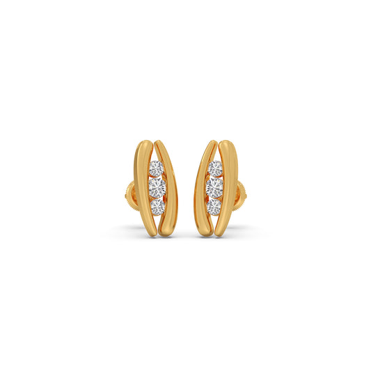 Round Diamond Evermore Studs Round Diamond Evermore Studs - Yellow