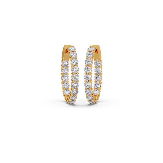 Shimmering Circles Diamond Earrings Shimmering Circles Diamond Earrings - Yellow