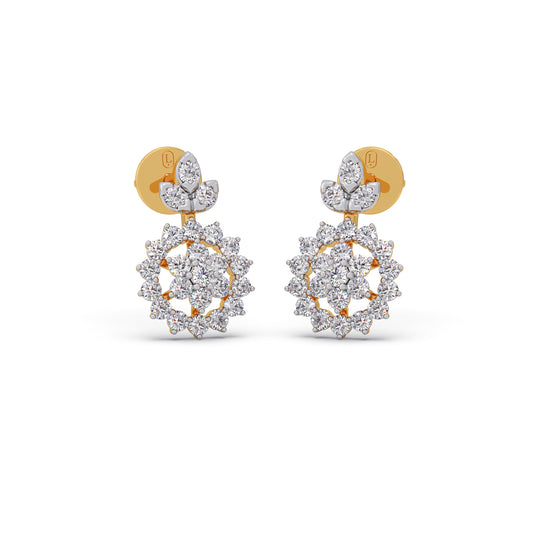 Heritage Oval Diamond Dangle Earrings Heritage Oval Diamond Dangle Earrings - Yellow