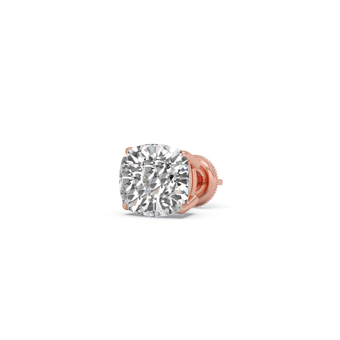 Cushion Solitaire Stud Earrings