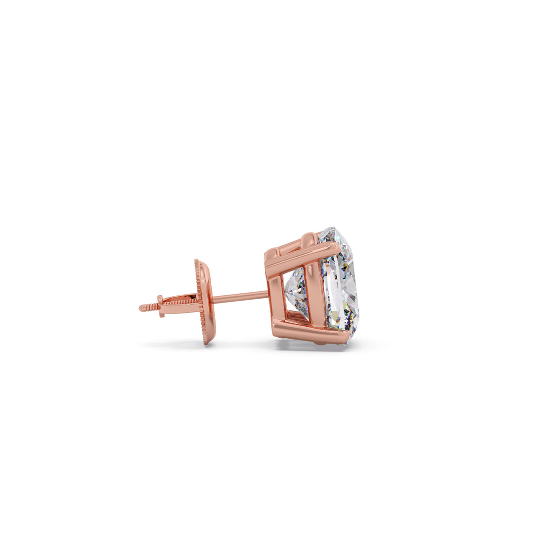 Cushion Solitaire Stud Earrings