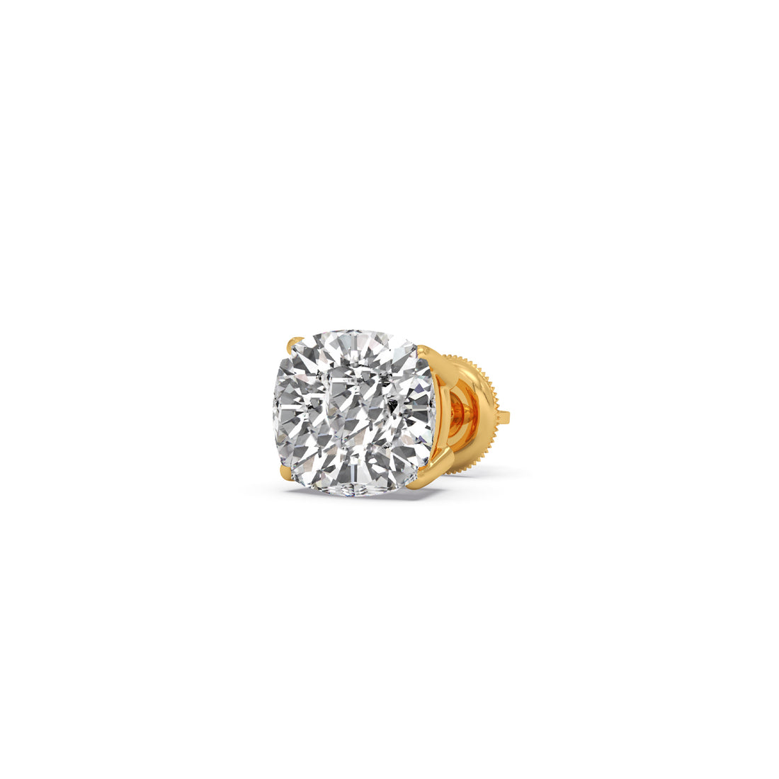 Cushion Solitaire Stud Earrings