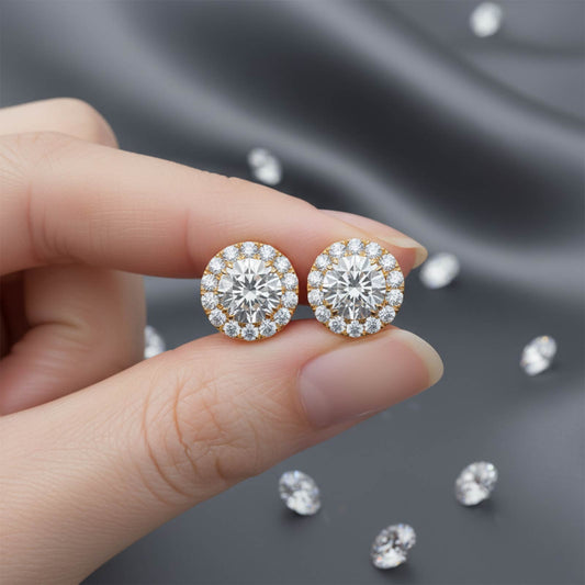 Solstice Halo Round Stud Earrings Solstice Halo Round Stud Earrings