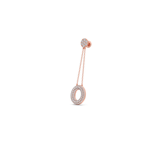 Ellipse Round Diamond Dangle Earrings Ellipse Round Diamond Dangle Earrings - Rose