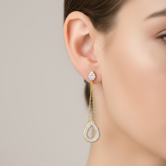 Twinkle Tear Drop Dangling Earrings Twinkle Tear Drop Dangling Earrings