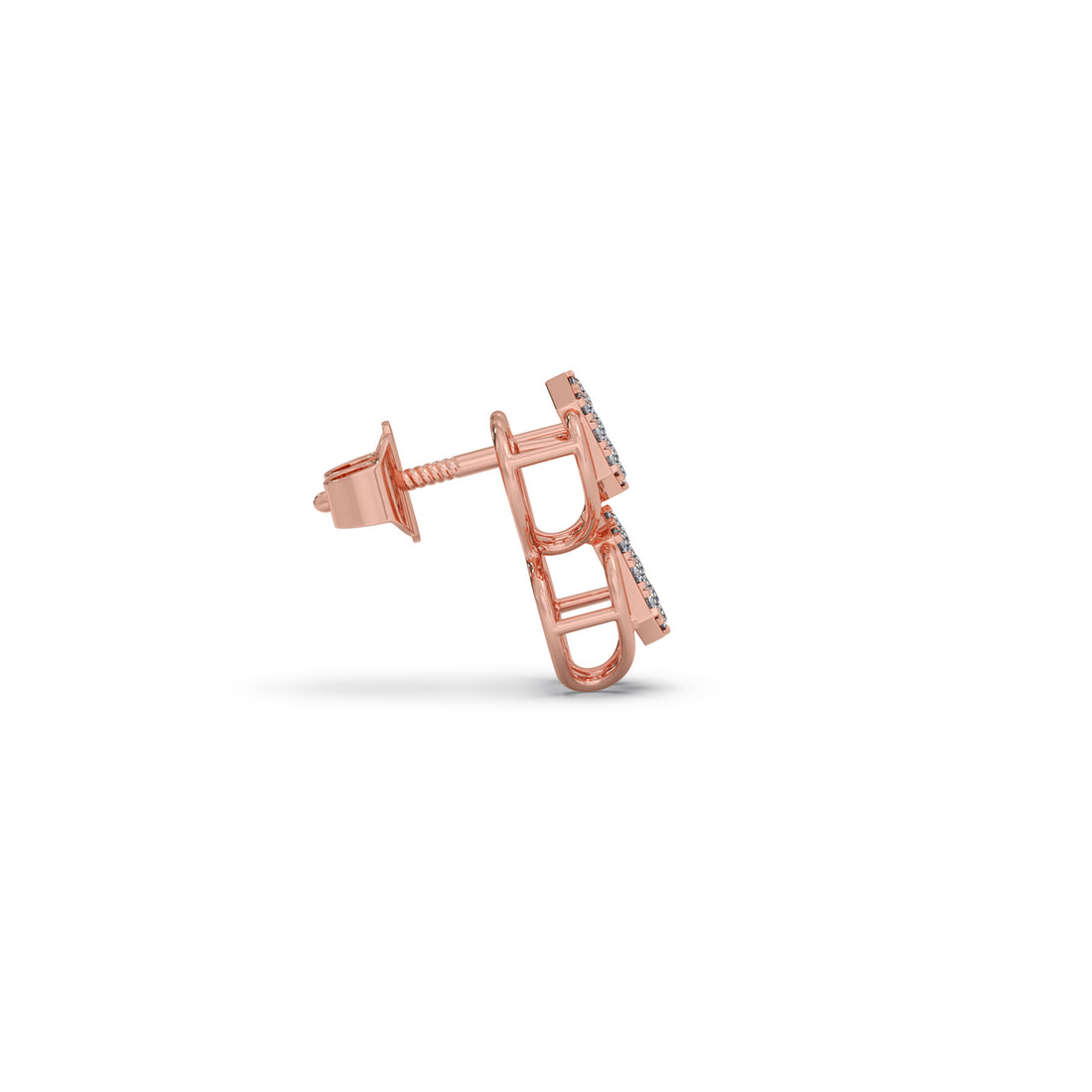 Antiqua Drop Diamond Stud Earrings