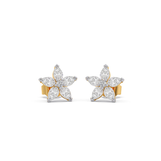 Floret Pear Solitaire Stud Earrings Floret Pear Solitaire Stud Earrings - Yellow