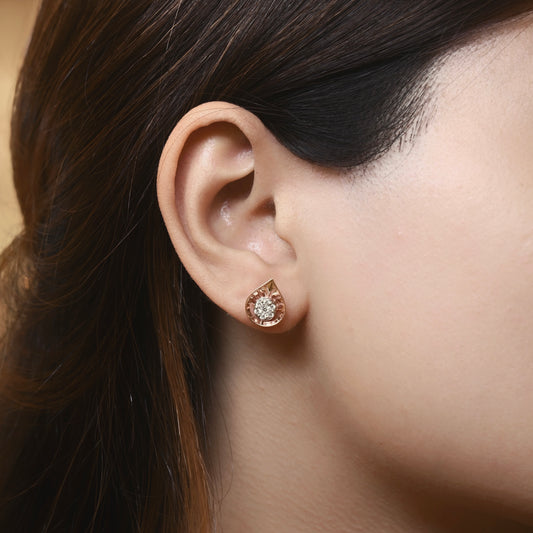 Cluster Drop Diamond Stud Earrings Cluster Drop Diamond Stud Earrings