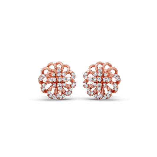 Serava Diamond Stud Earrings Serava Diamond Stud Earrings - Rose