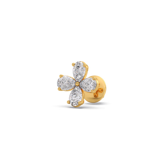 Pear Floral Stud Earrings Pear Floral Stud Earrings - Yellow