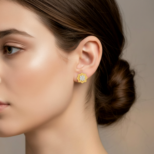 Rosette Diamond Stud Earrings Rosette Diamond Stud Earrings - MQ