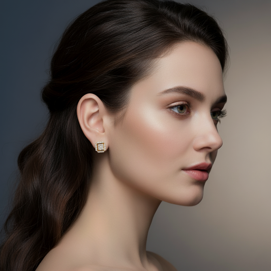 Octagon Cluster Diamond Stud Earrings Octagon Cluster Diamond Stud Earrings - MQ