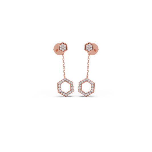 Equinox Round Diamond Dangle Earrings Equinox Round Diamond Dangle Earrings - Rose