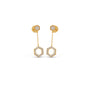 Gold Hexagon Diamond Dangle Earrings Gold Hexagon Diamond Dangle Earrings