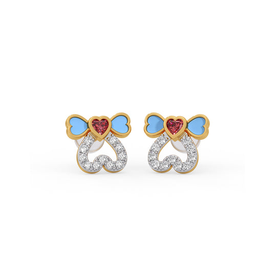 Dreambow Heart Kid's Diamond Earring Dreambow Heart Kid's Diamond Earring - Yellow
