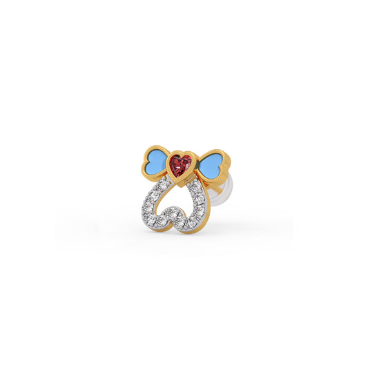 Dreambow Heart Kid's Diamond Earring Dreambow Heart Kid's Diamond Earring - Yellow