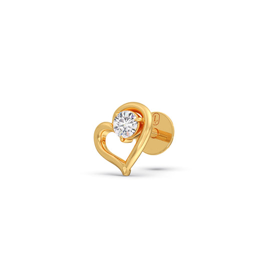 Heart-Shaped Round Diamond Studs Heart-Shaped Round Diamond Studs