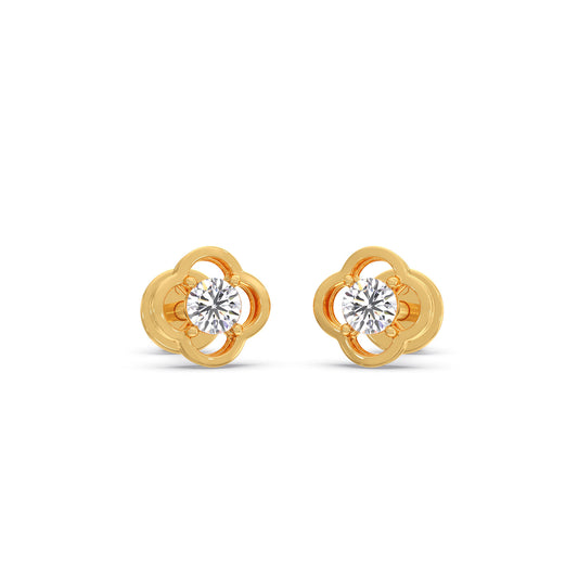 The Luminous Bloom Diamond Studs The Luminous Bloom Diamond Studs - Yellow