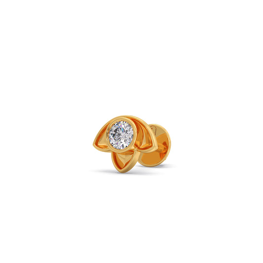 Lotus Petal Diamond Studs Lotus Petal Diamond Studs - Yellow