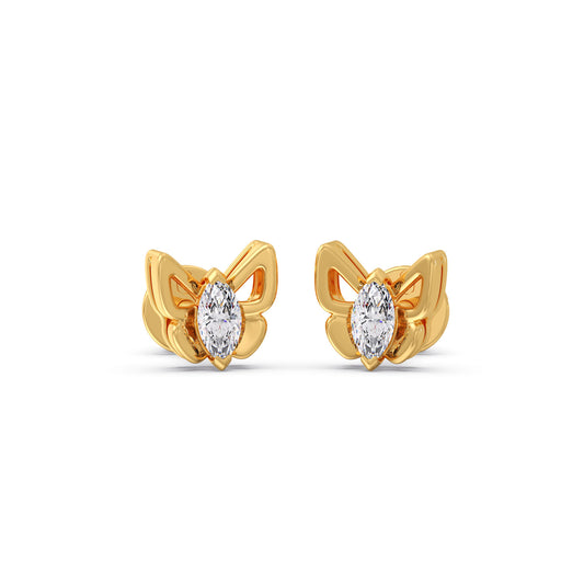 Marquise Diamond Butterfly Knot Earrings Marquise Diamond Butterfly Knot Earrings - Yellow