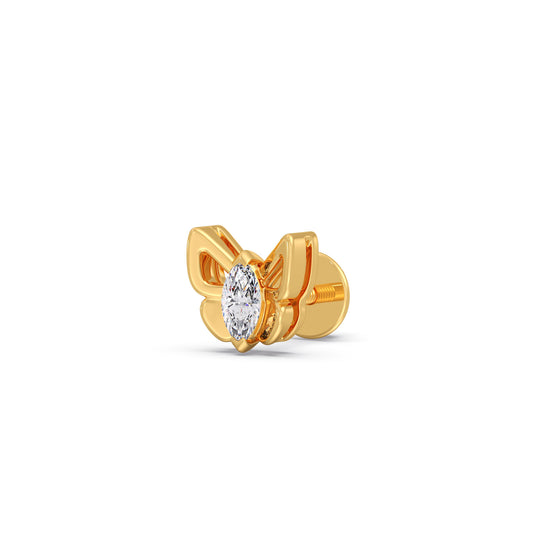Marquise Diamond Butterfly Knot Earrings Marquise Diamond Butterfly Knot Earrings - Yellow
