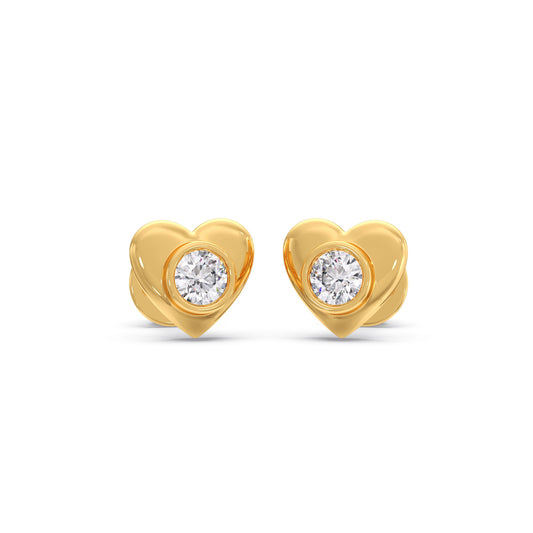 The Beating Heart Round Diamond Earrings The Beating Heart Round Diamond Earrings - Yellow