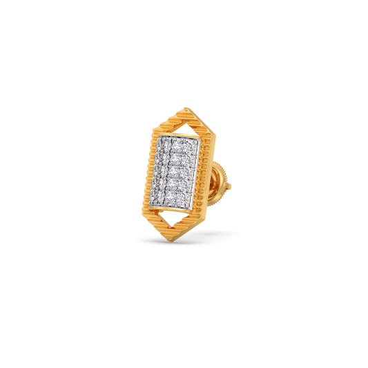 Celestial Hex Diamond Stud Earrings Celestial Hex Diamond Stud Earrings - Yellow