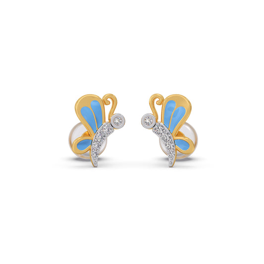 Twinkle Butterfly Kids Diamond Earrings Twinkle Butterfly Kids Diamond Earrings - Yellow