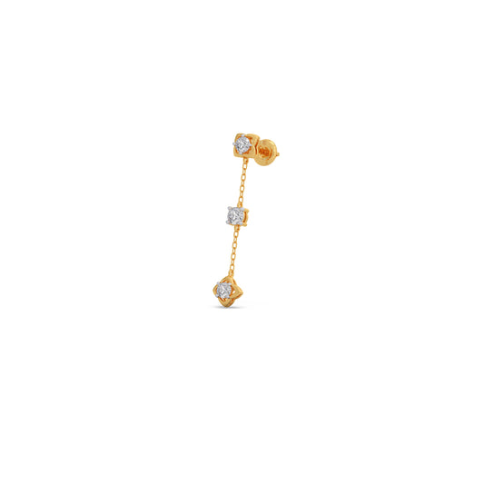 Trio-Link Diamond Dangle Earrings Trio-Link Diamond Dangle Earrings - Yellow